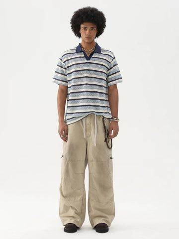 Brick Lane Baggy Polo - Blue