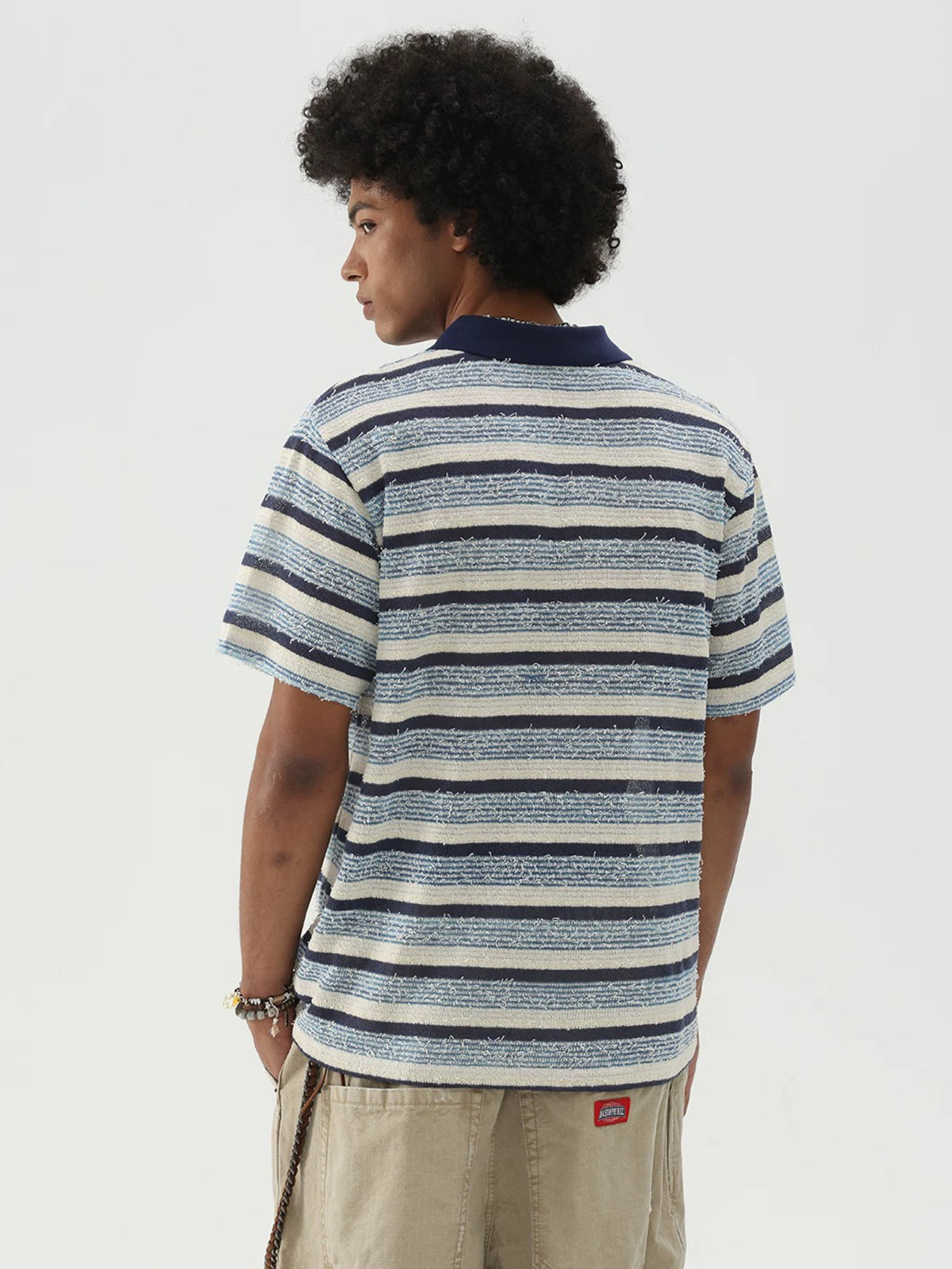 Brick Lane Baggy Polo - Blue