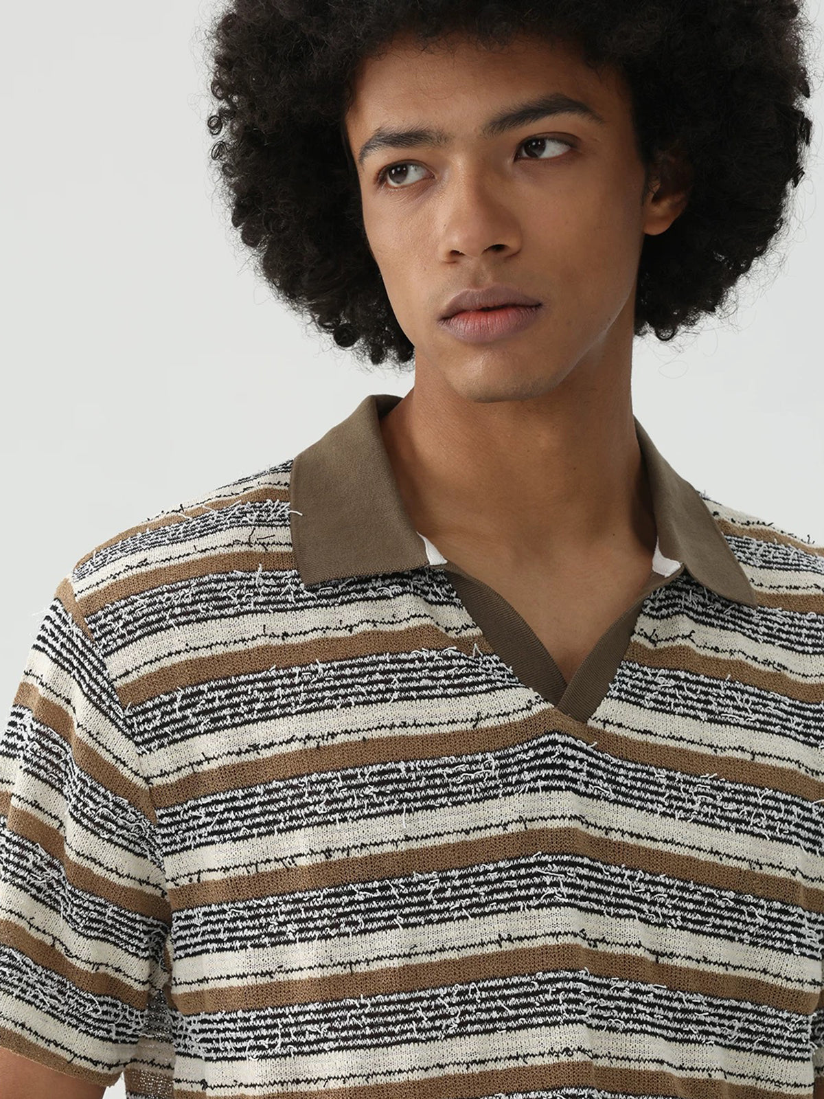 Brick Lane Baggy Polo - Brown