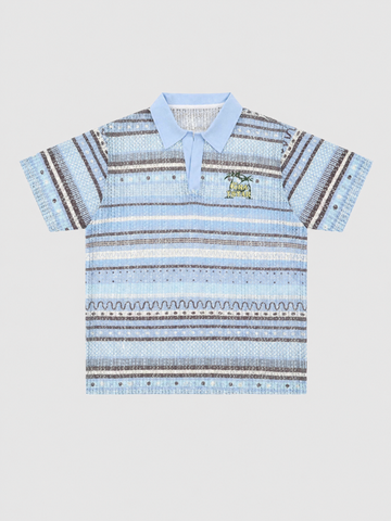 Brick Lane Baggy Polo - Light Blue