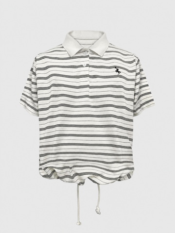 Brick Lane Baggy Polo - White
