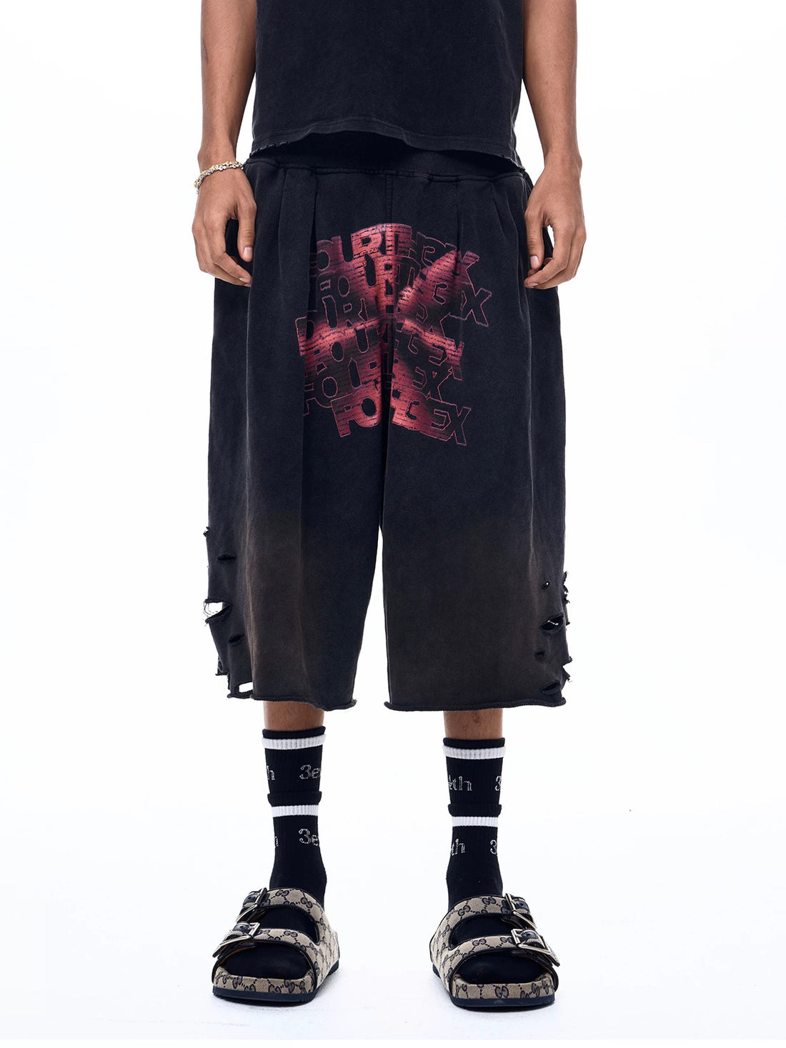 Brick Lane Wide-leg Shorts - Black