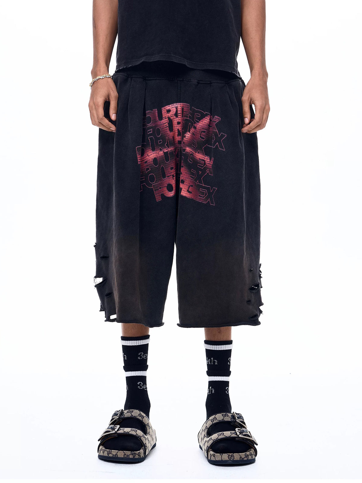 Brick Lane Wide-leg Shorts - Black