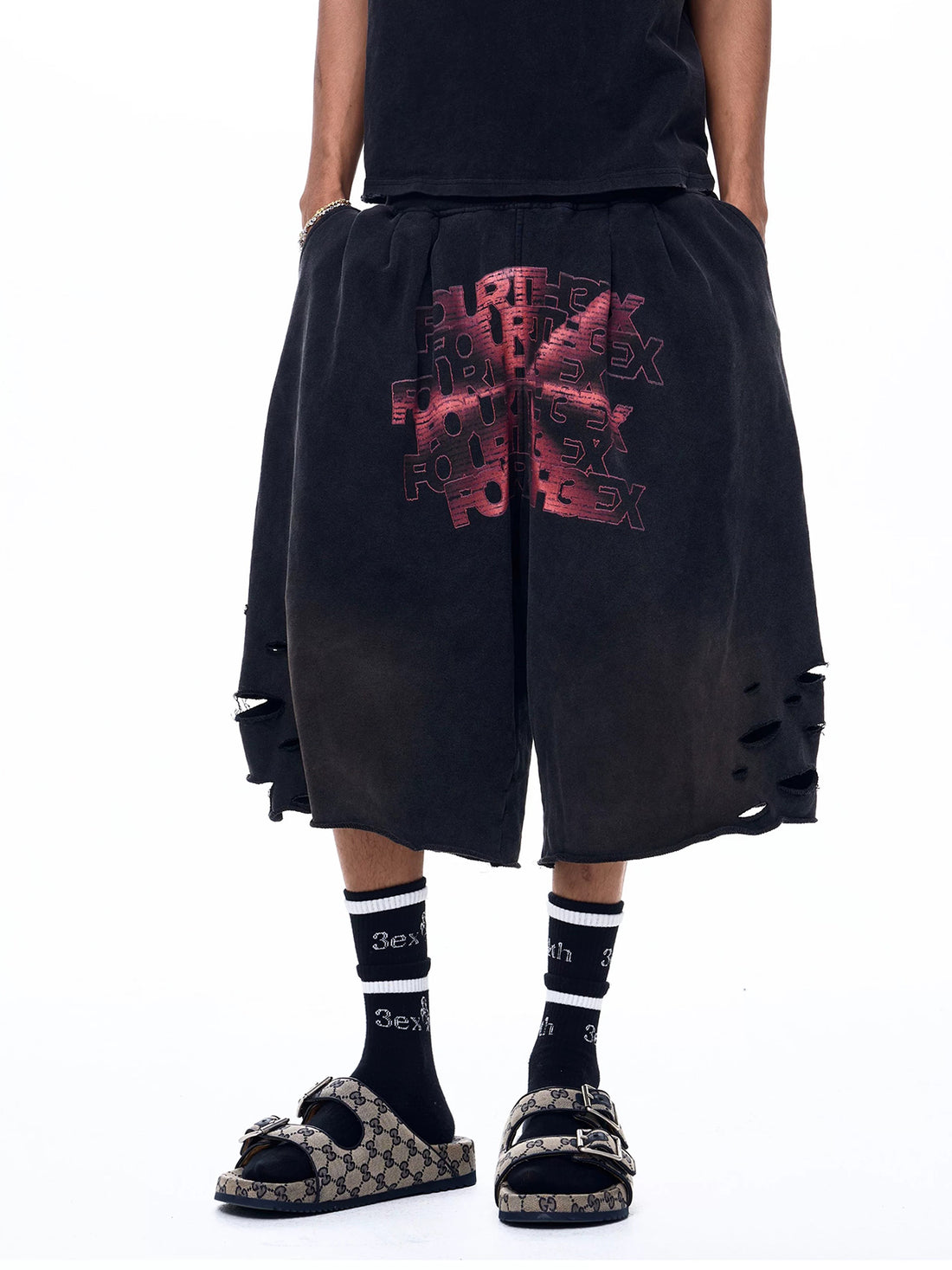 Brick Lane Wide-leg Shorts - Black