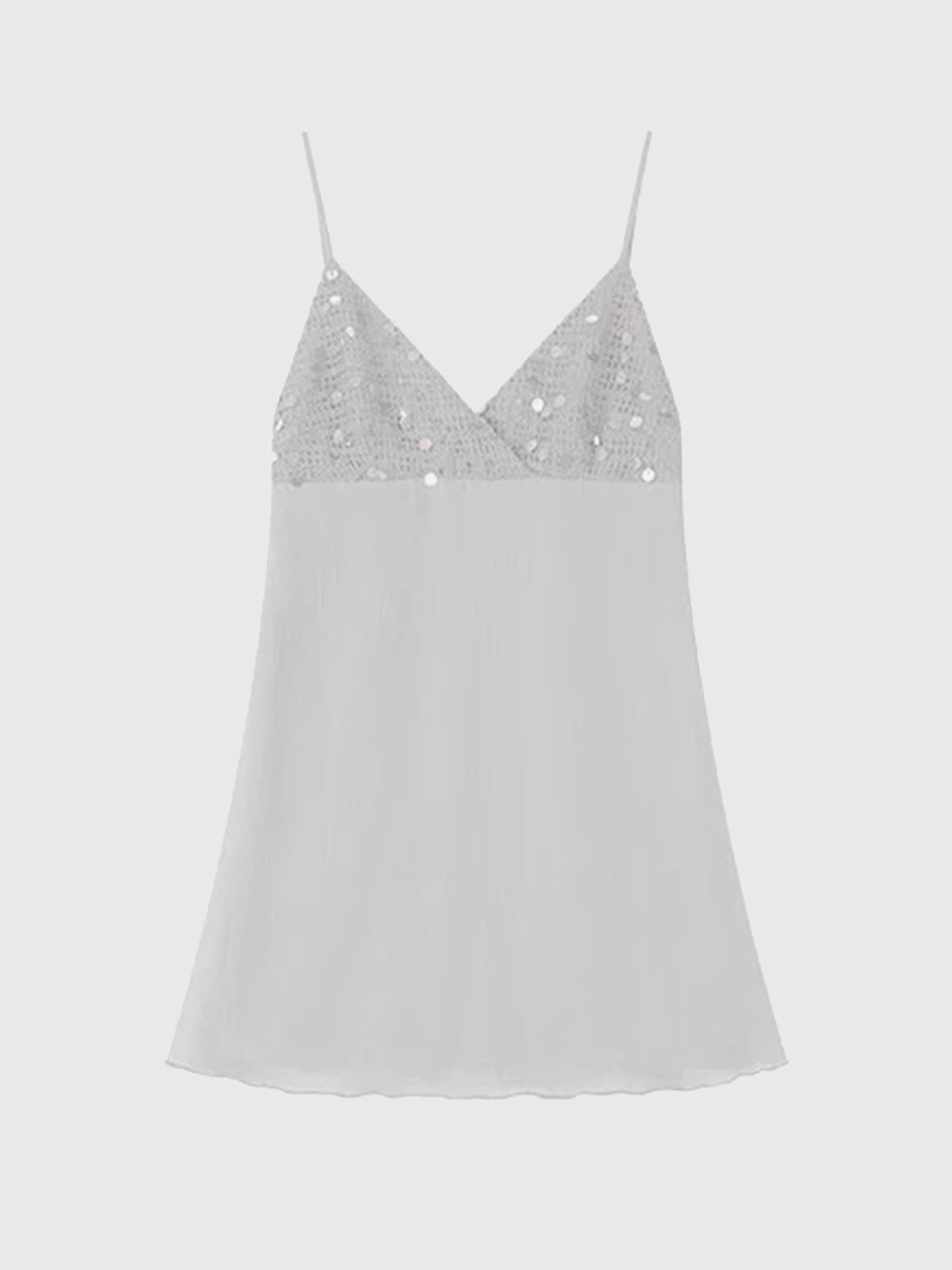 Brick Lane Slim Lace Patchwork Cami - White