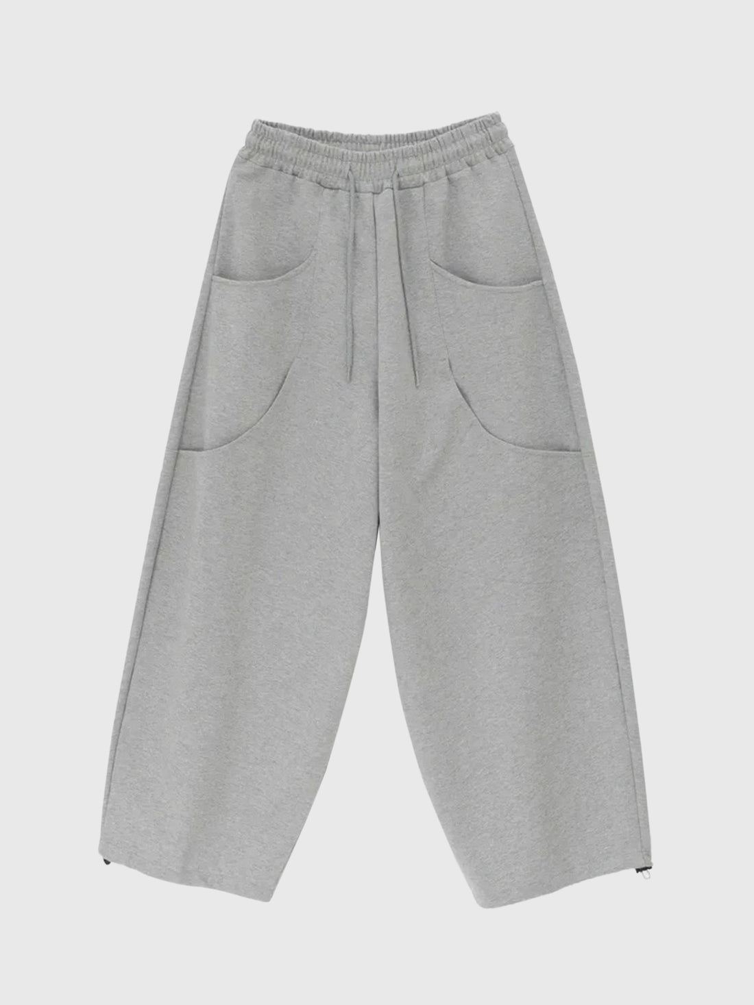 Brick Lane Wide-leg Drawstring Pants - Grey