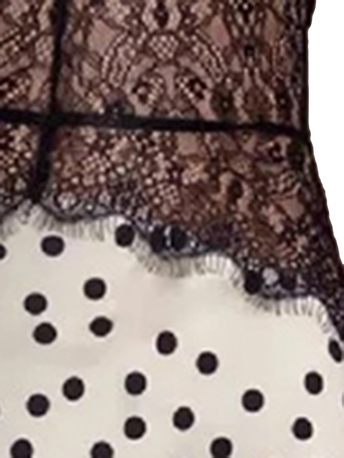 Eyes Busy Dot Lace Dress – Milk Cream