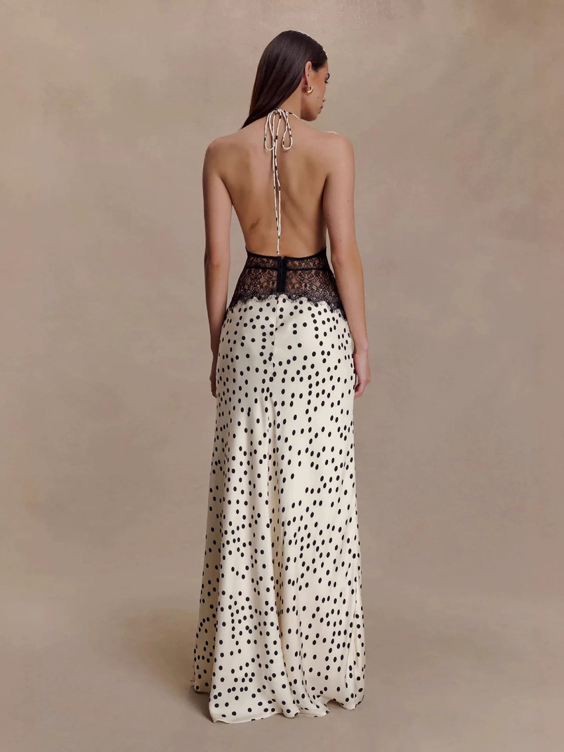 Eyes Busy Dot Lace Dress – Milk Cream