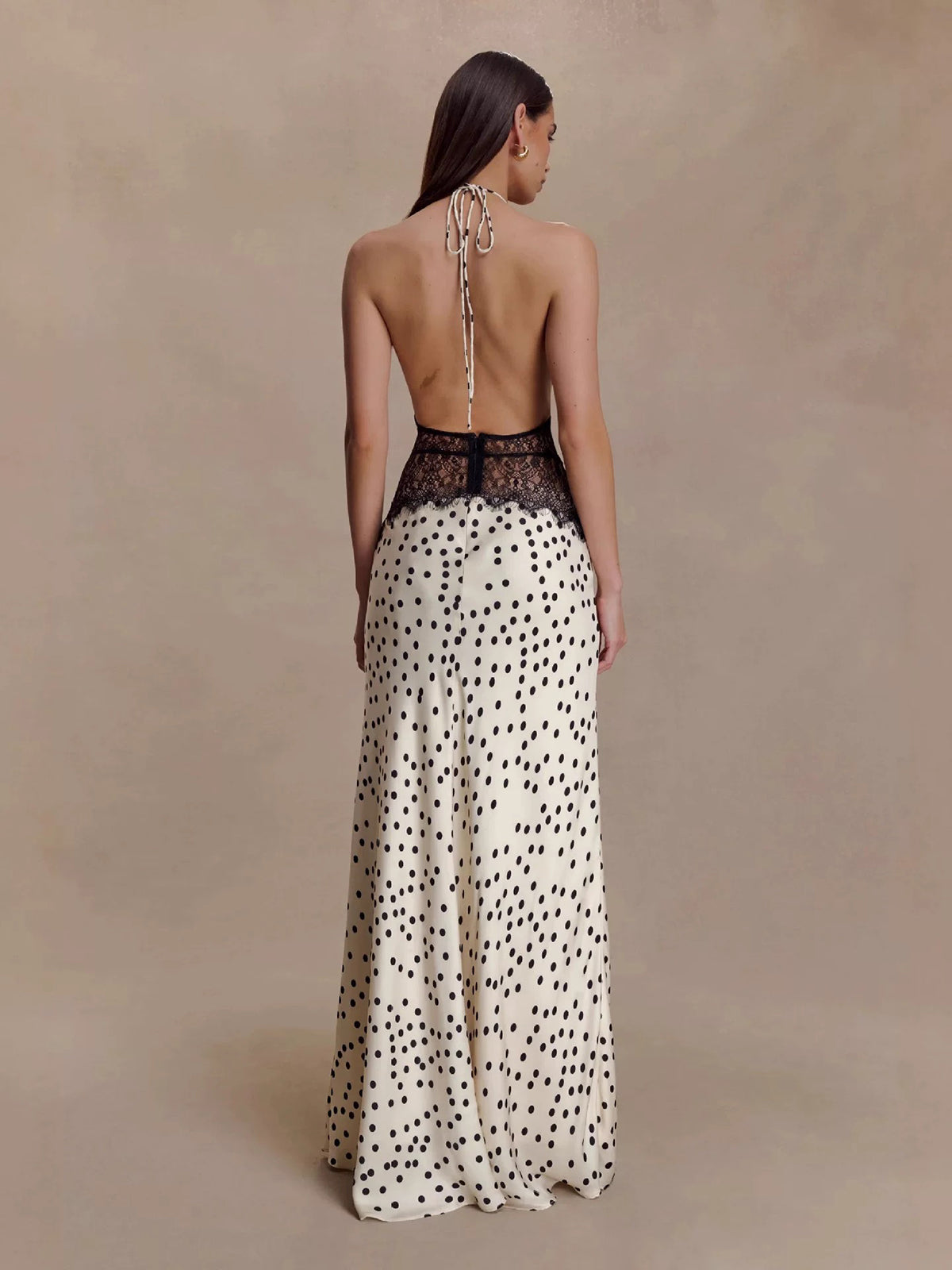 Eyes Busy Dot Lace Dress – Milk Cream