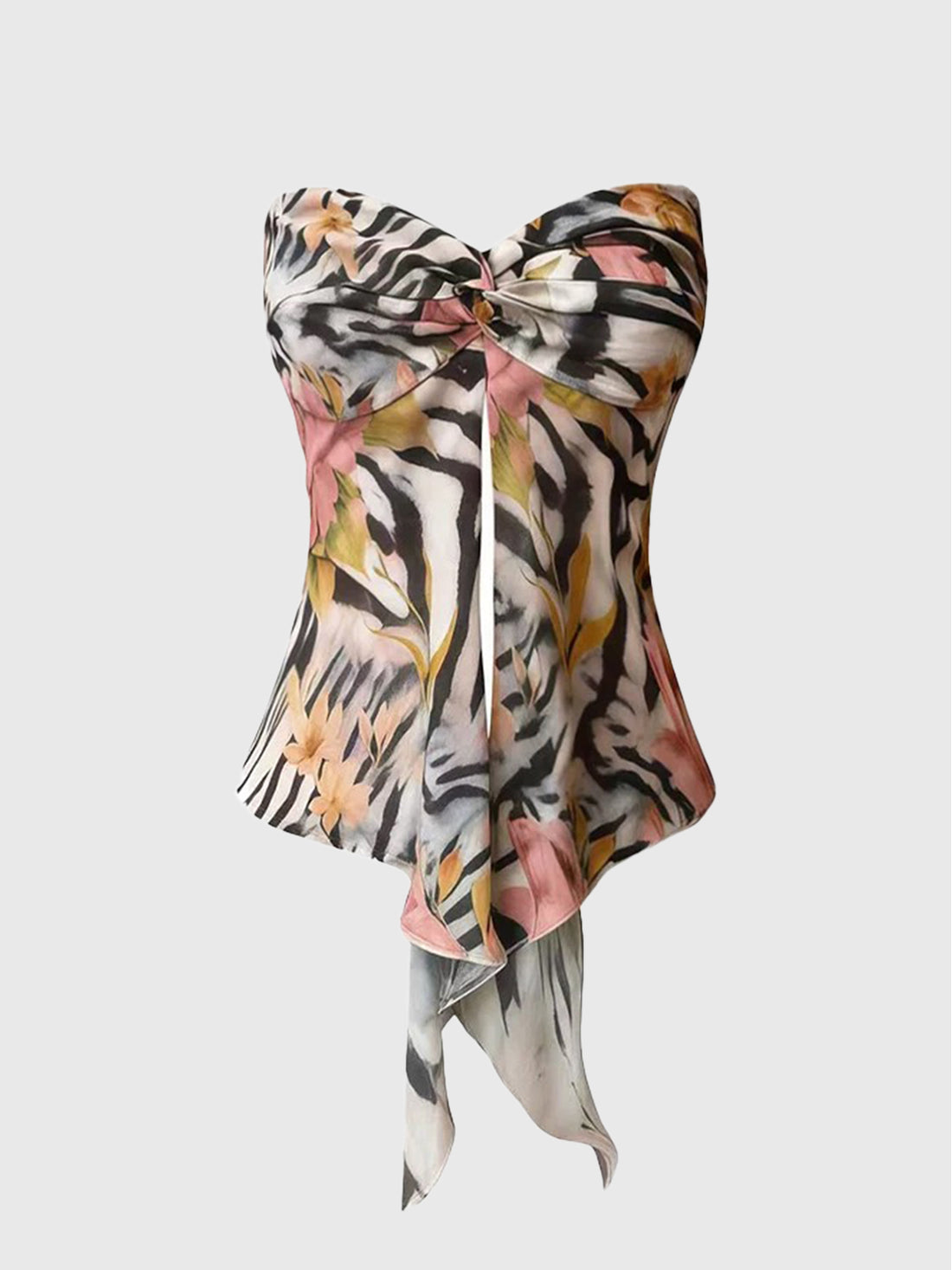 Brick Lane Skimming Print Tube Top - Multicolor