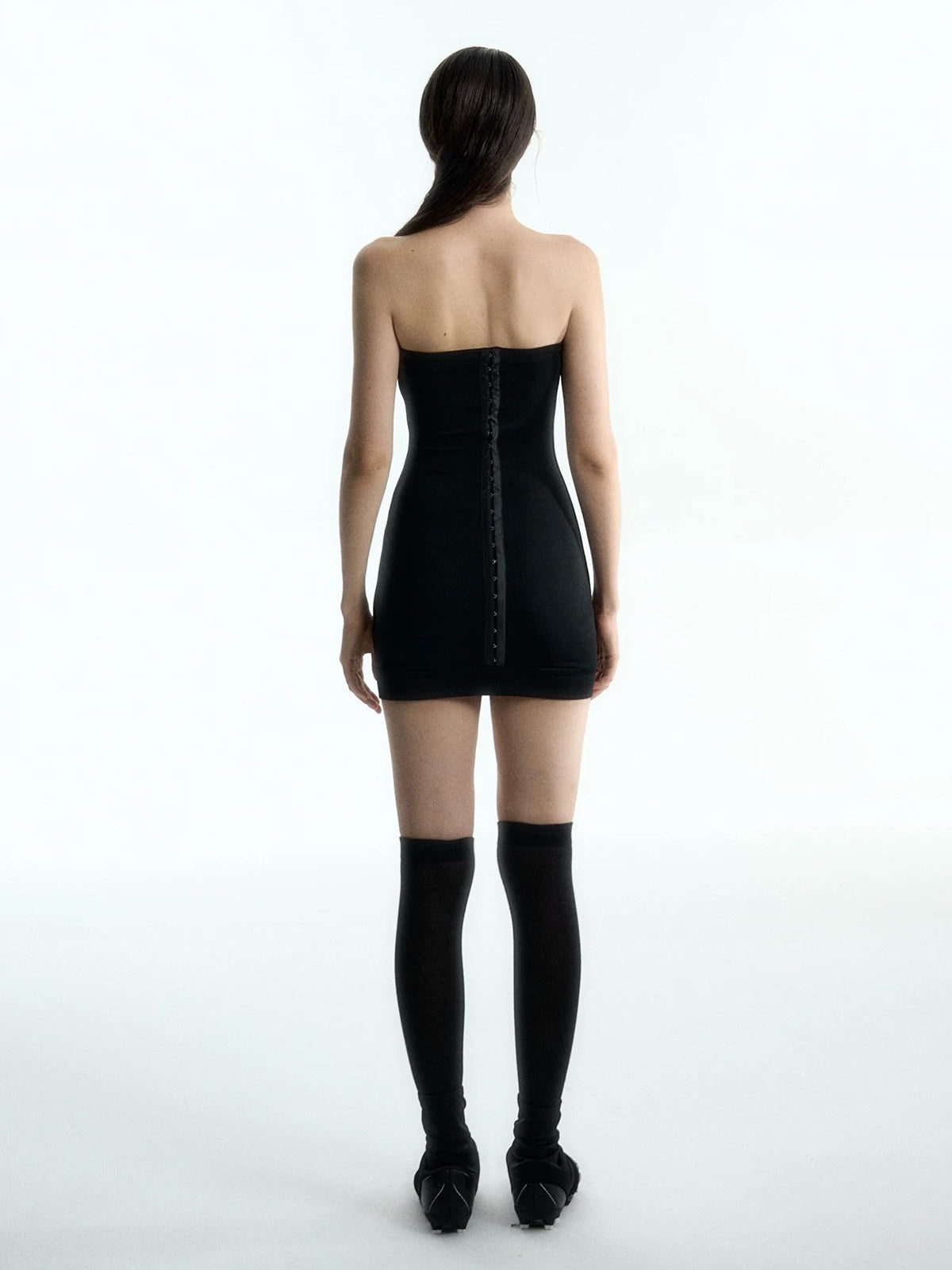 Hands-Off Strapless Dress – Black Crystal