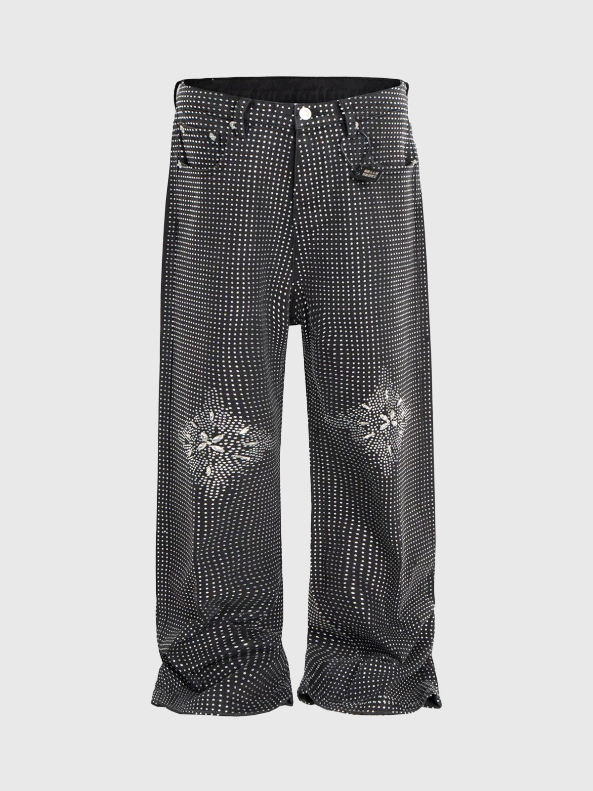 No Small Talk Straight Jeans – Black Crystal
