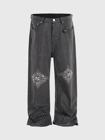 No Small Talk Straight Jeans – Black Crystal