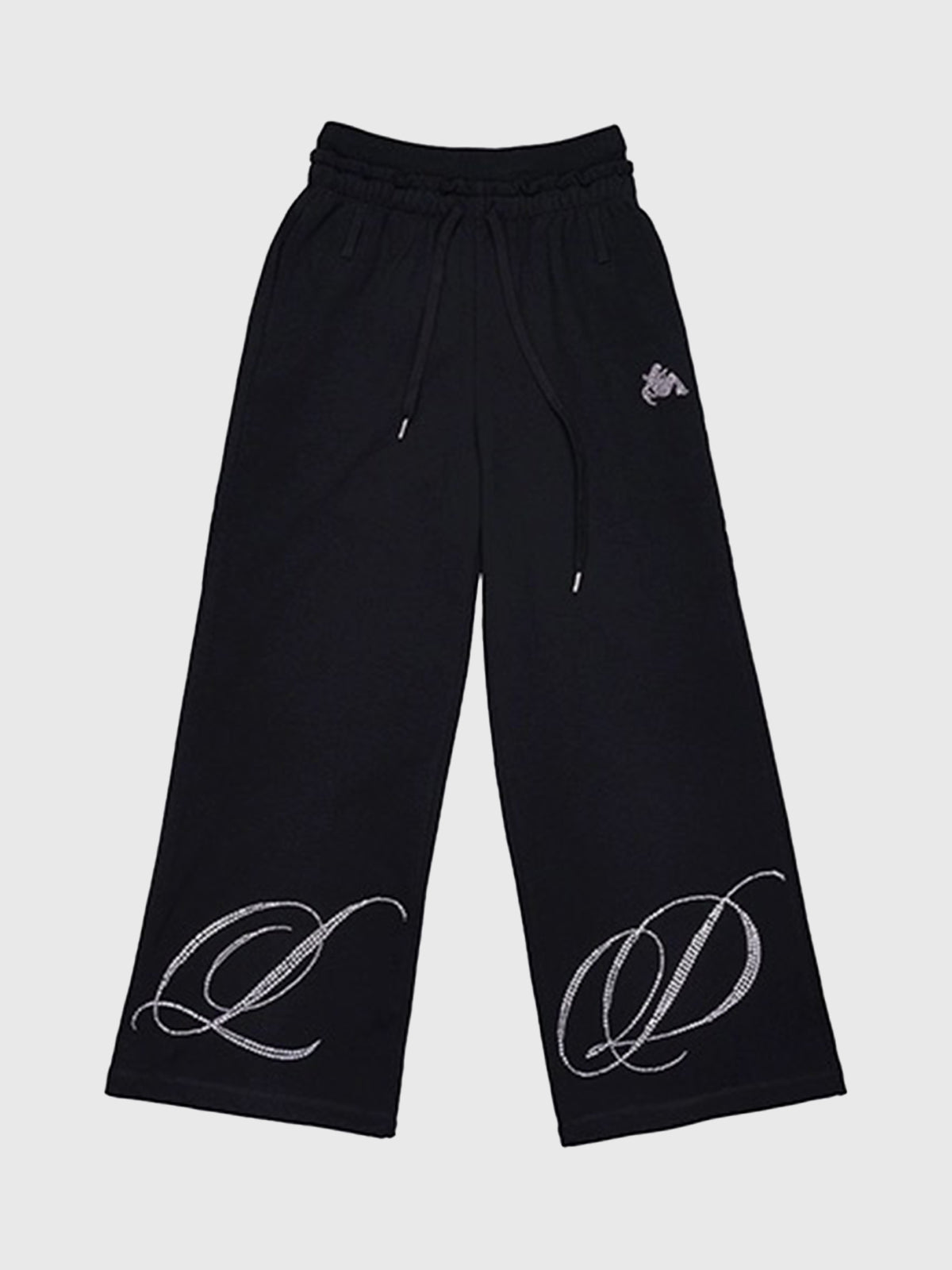 Marked Distance Wide-Leg Pants – Black Crystal