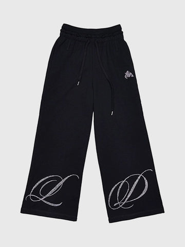 Marked Distance Wide-Leg Pants – Black Crystal