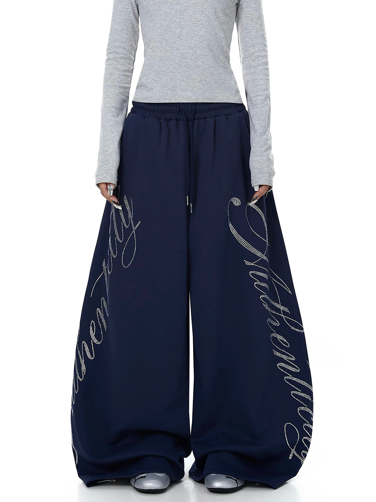 Eyes Forward Curve Pants – Navy Crystal