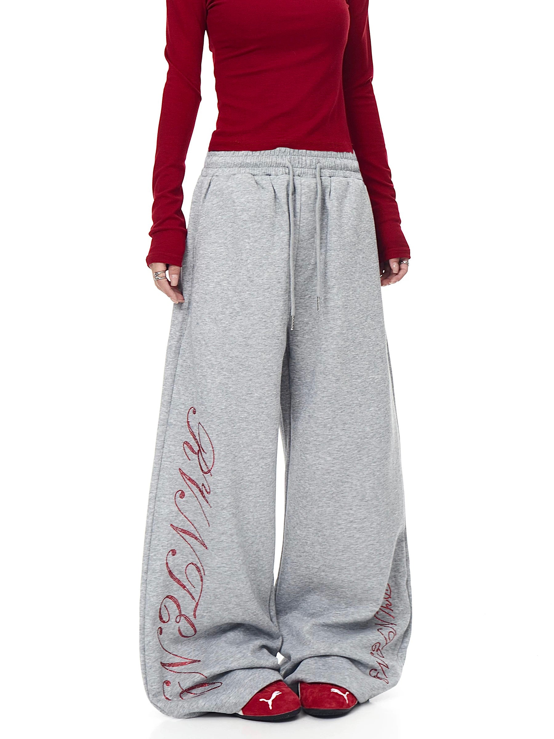 Meeting to Midnight Barrel Pants – Grey Crystal