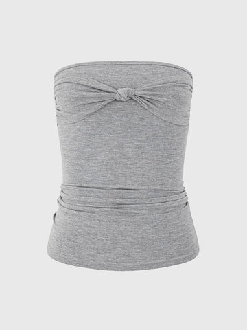 Brick Lane Skimming Basic Tube Top - Grey