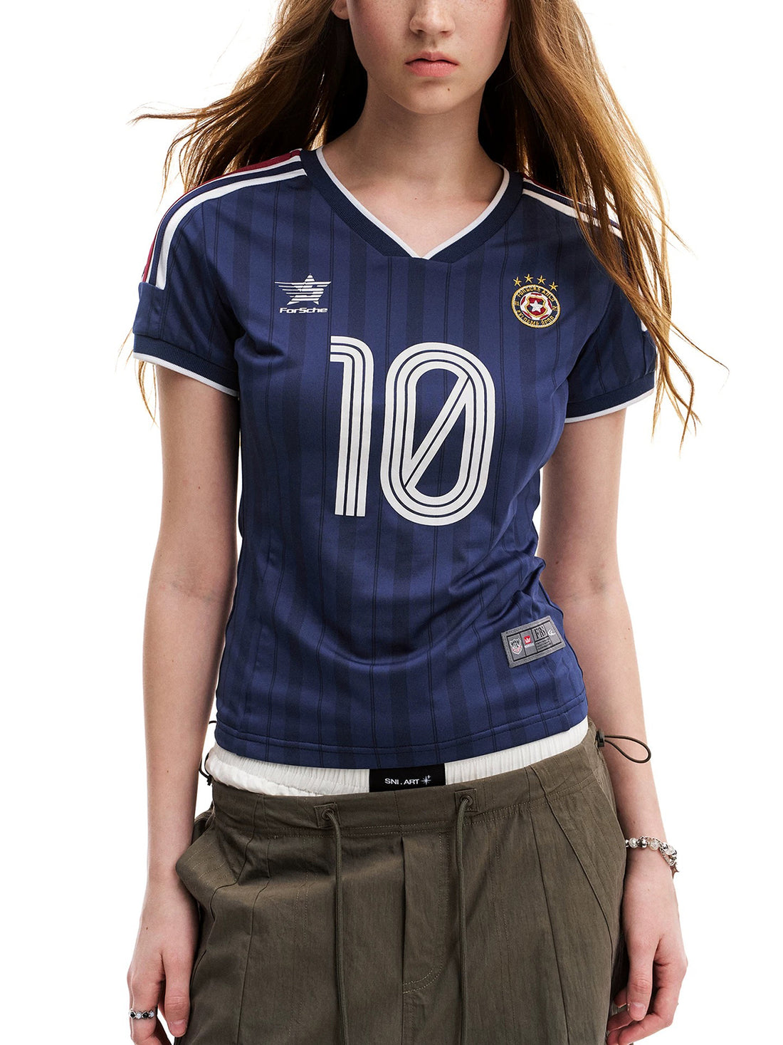 Brick Lane Skimming Jersey Top - Blue