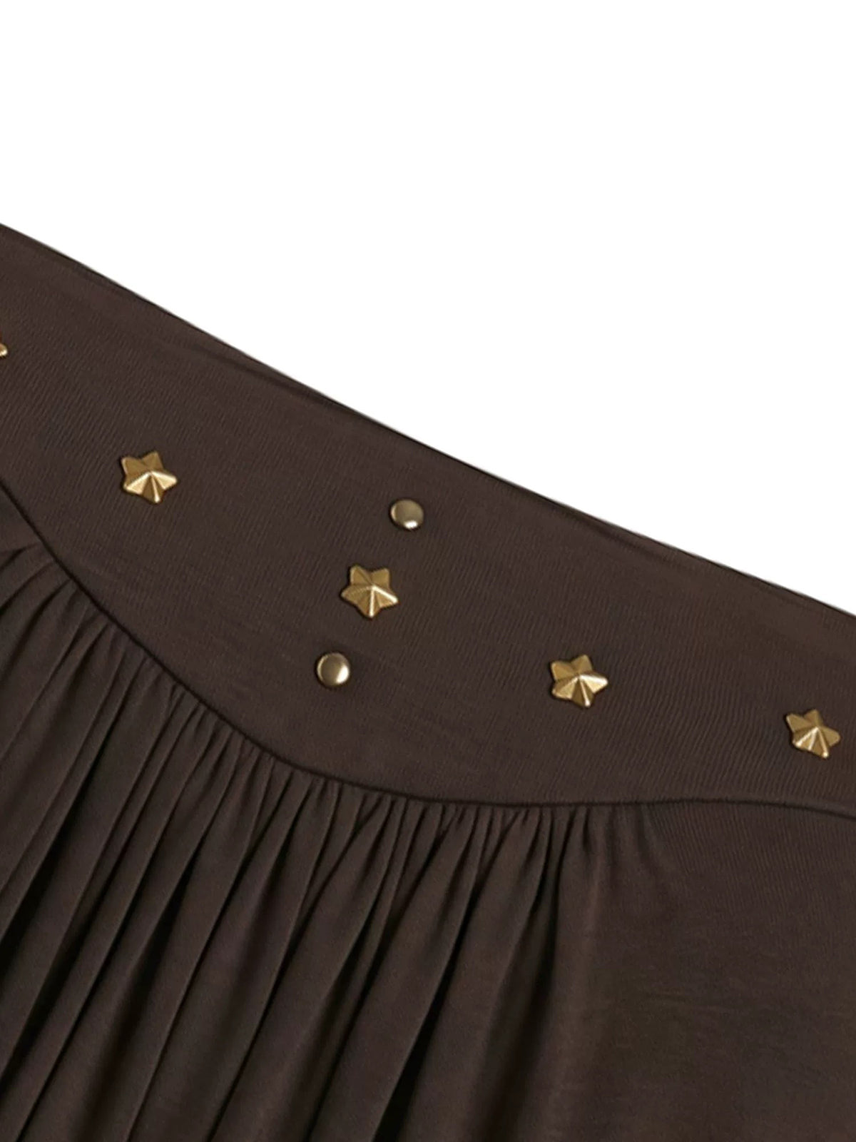 Brick Lane Draped Star Tube Top - Brown