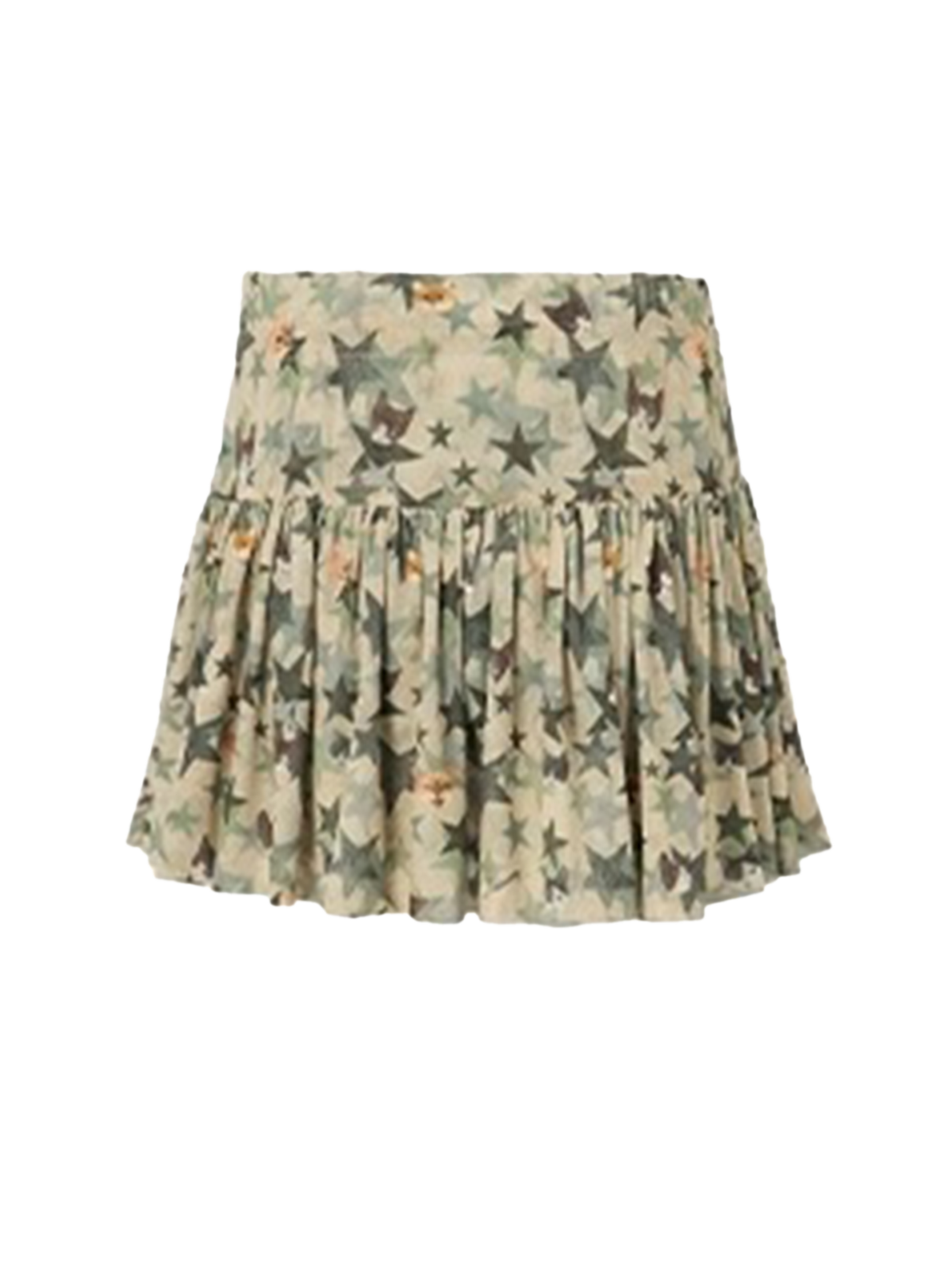 Brick Lane A-line Camouflage Skirt - Green
