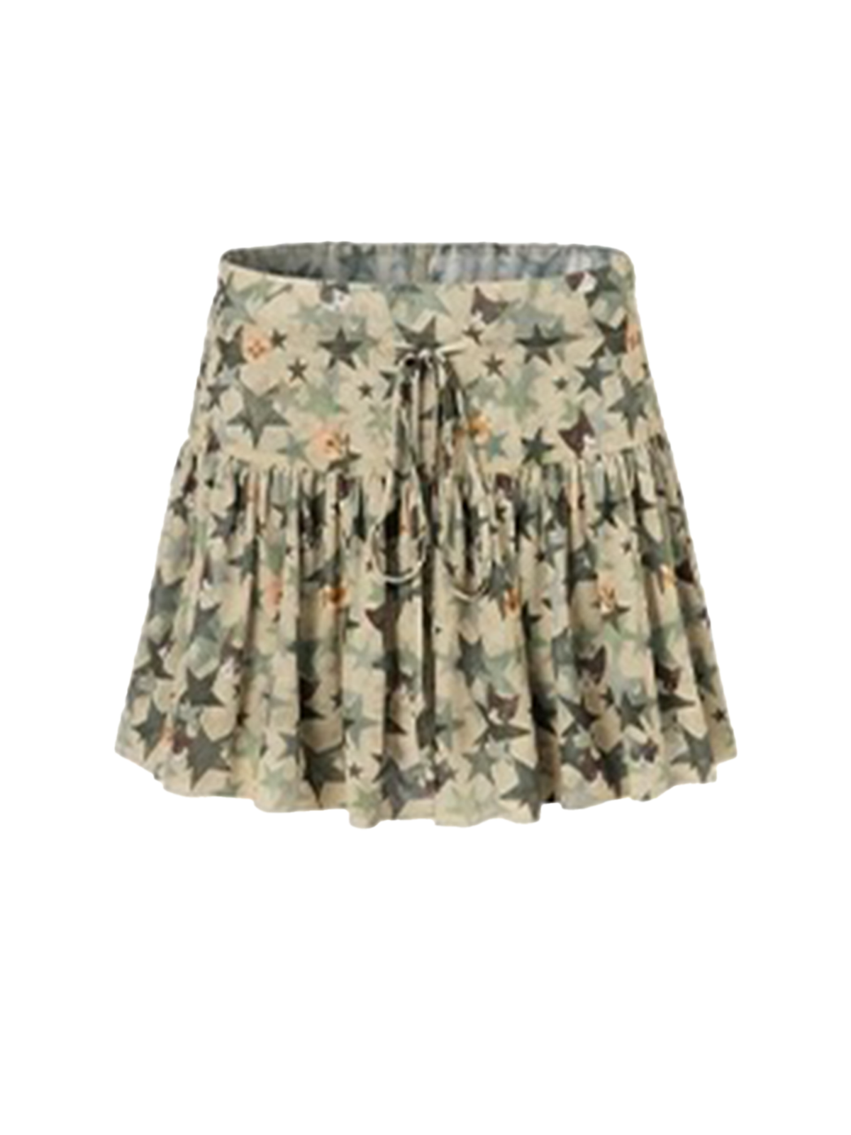 Brick Lane A-line Camouflage Skirt - Green