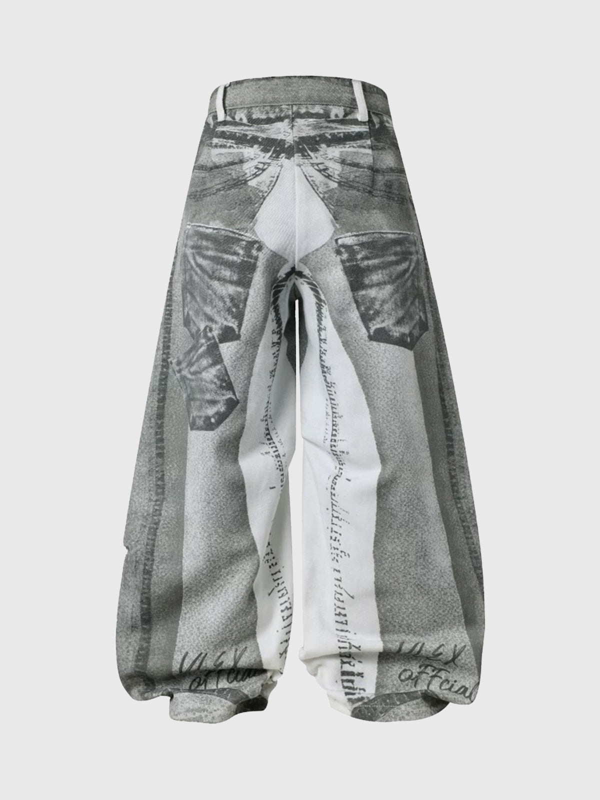 Brick Lane Wide-leg Print Pants - Grey