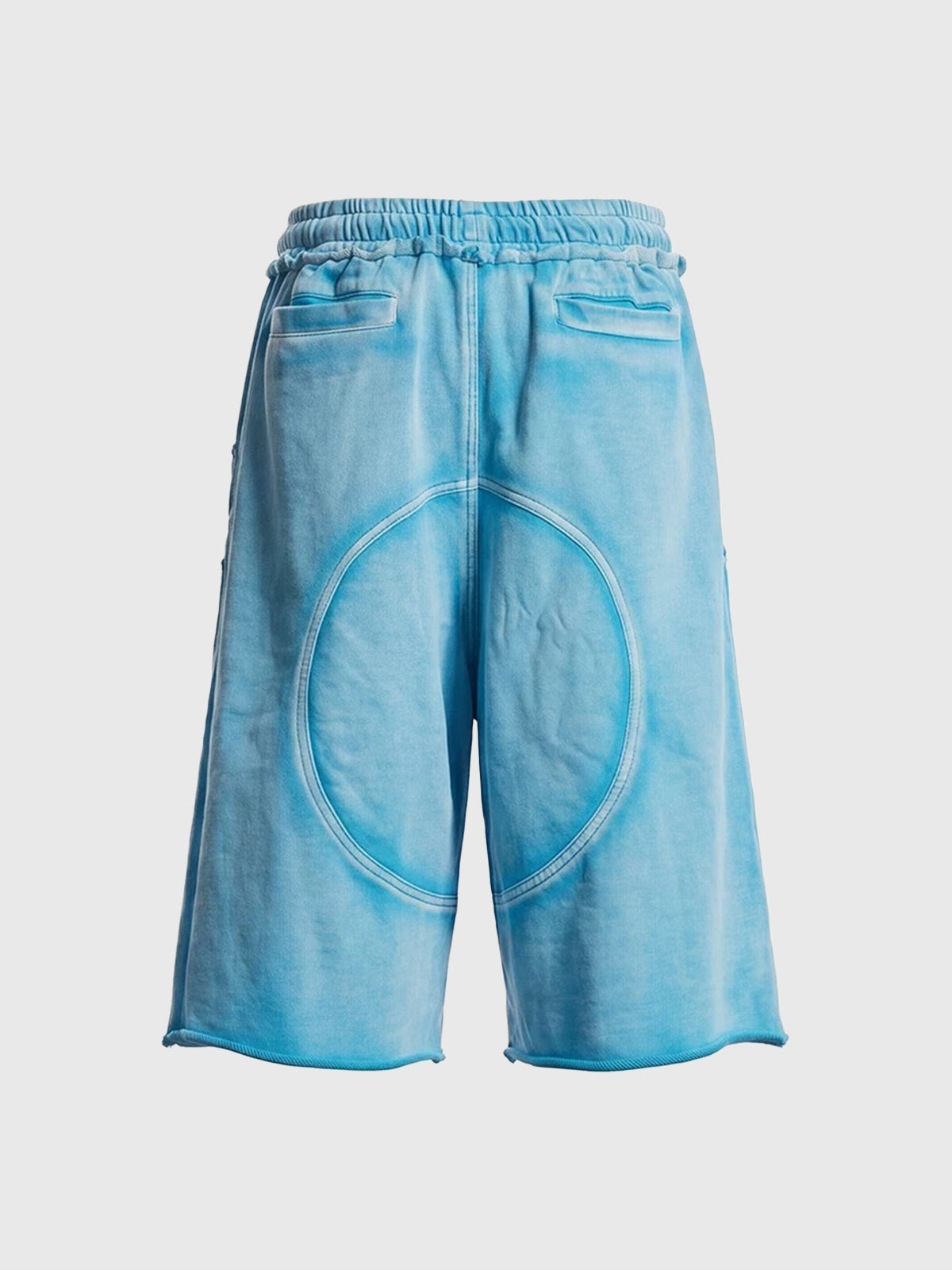 Brick Lane Wide-leg Washed Shorts - Blue