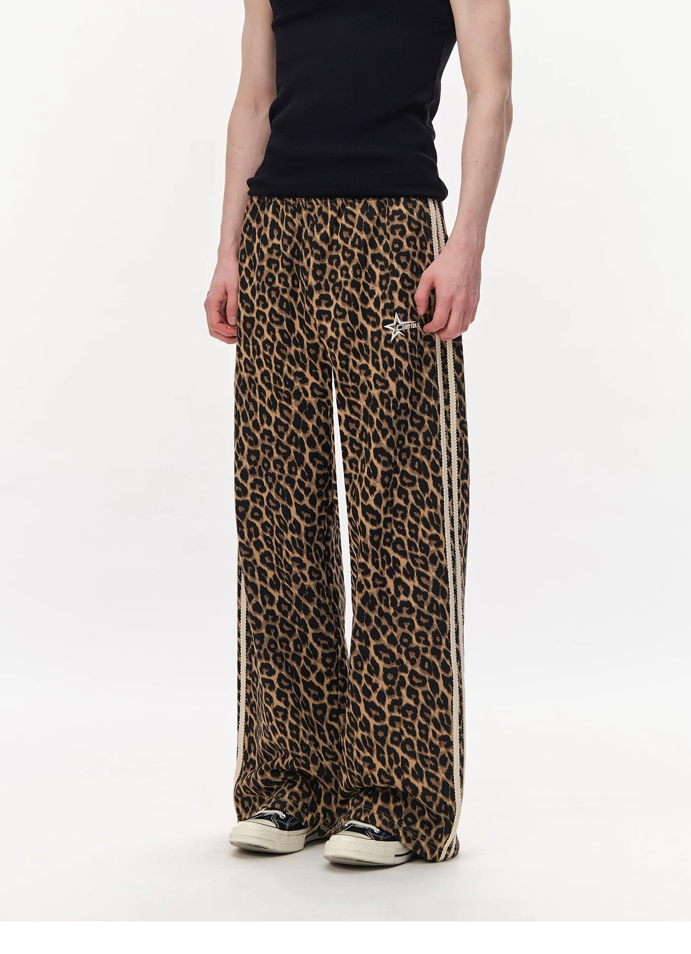 Brick Lane Wide-leg Leopard Print Festival Pants - Brown