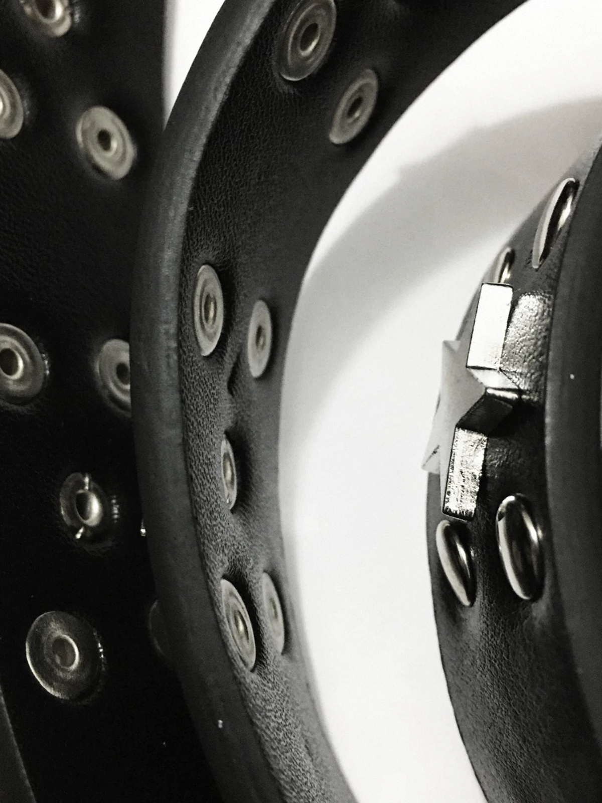 Brick Lane Vintage Star Studded Belt - Black