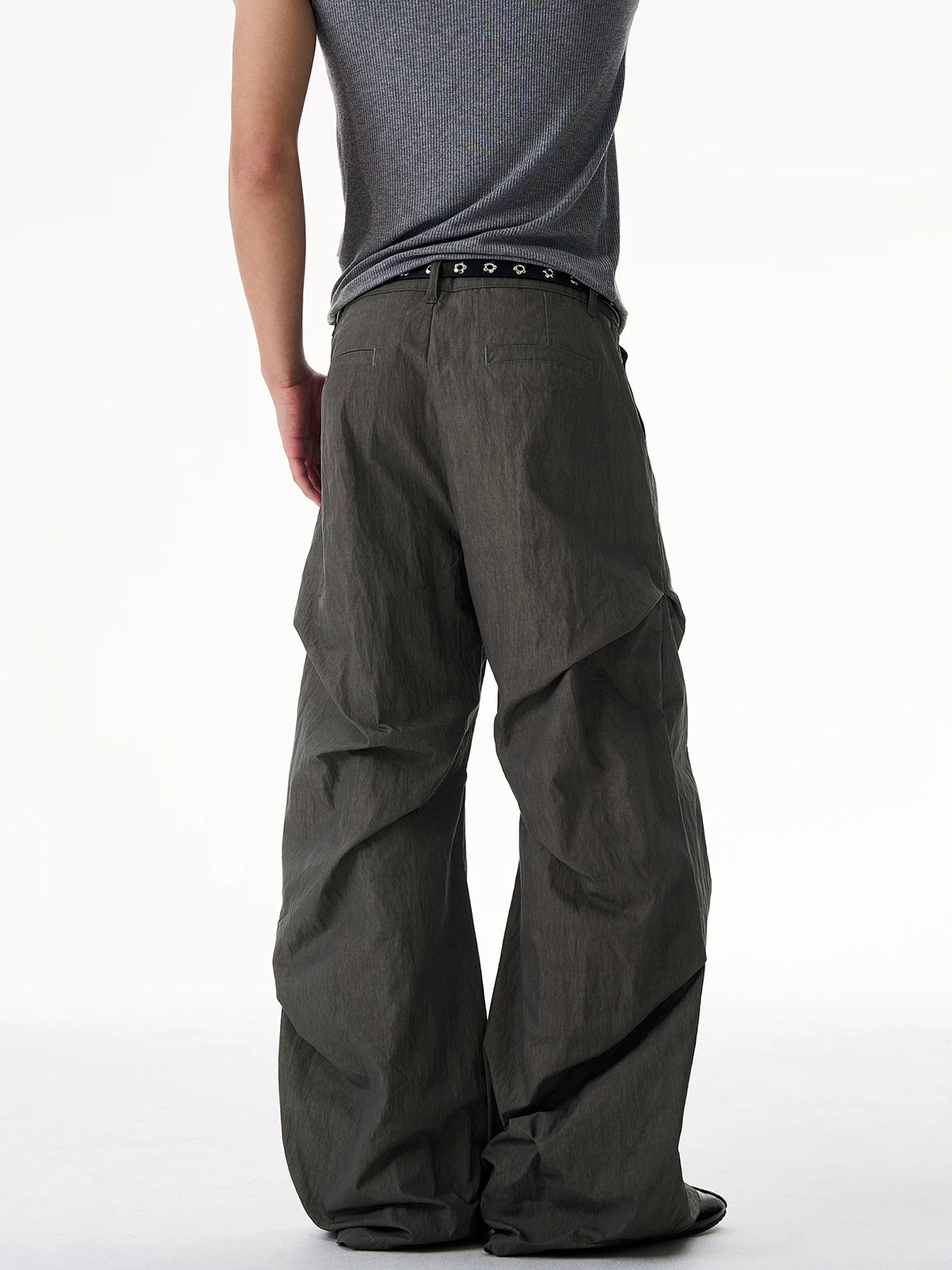 Co-ed Dorm Wide-Leg Slouchy Cargo Pants - Dark Grey