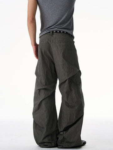 Co-ed Dorm Wide-Leg Slouchy Cargo Pants - Dark Grey