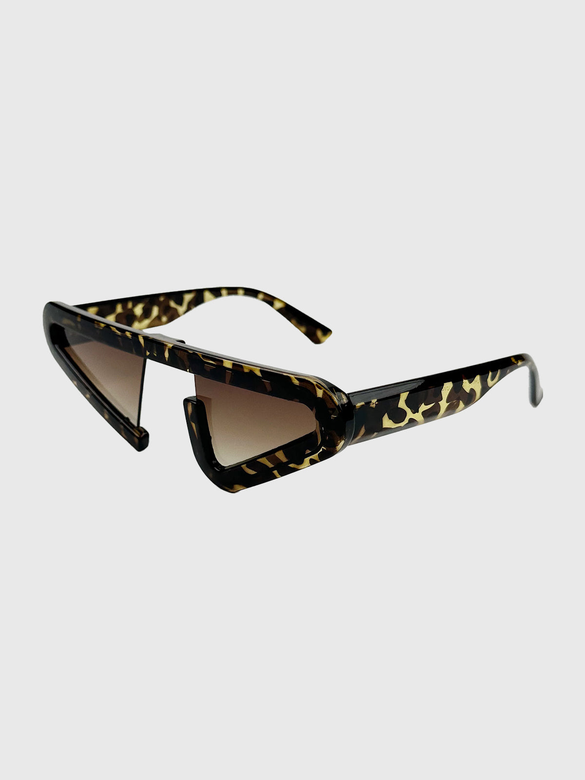Brick Lane Cat-Eye Leopard Print Sunglasses - Brown