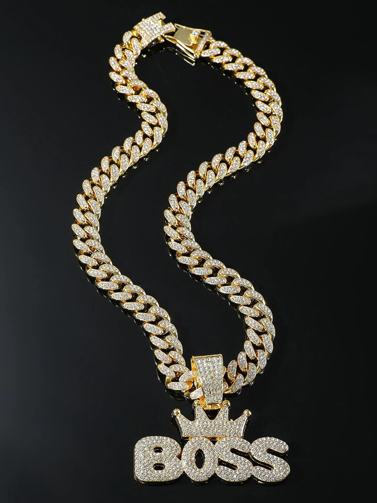Brick Lane Chunky Cuban Chain Necklace - Gold