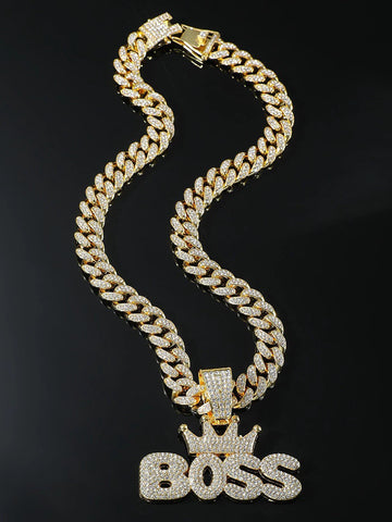Brick Lane Chunky Cuban Chain Necklace - Gold