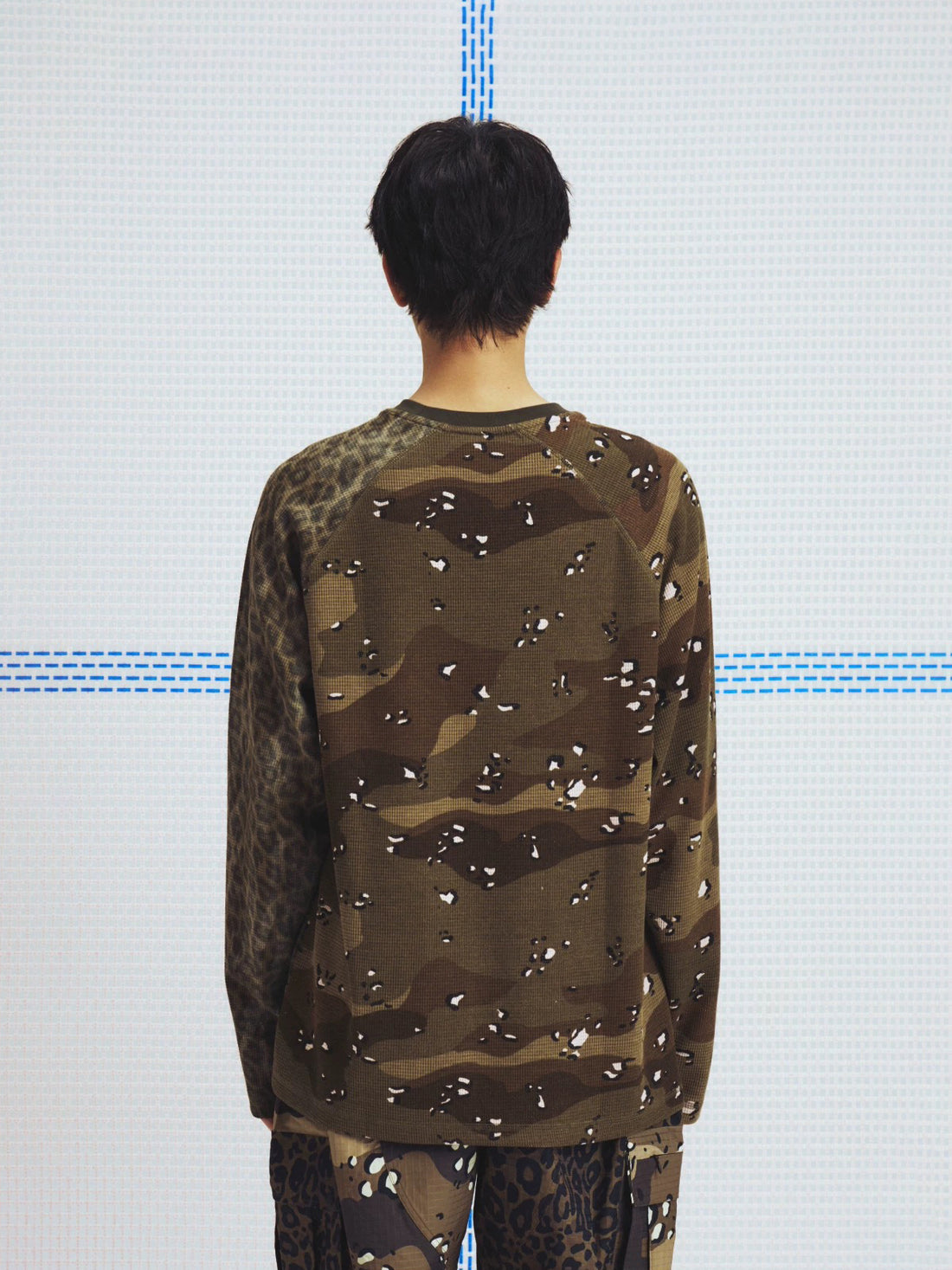 Co-ed Dorm Baggy Leopard Camouflage Pattern Sweatshirt - Brown Camo