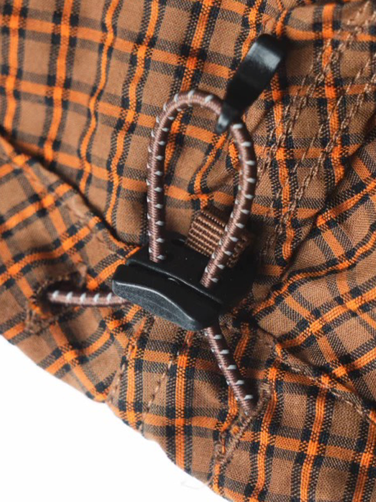 Lace Court Wide-Leg Check Plaid Distressed Pants - Brown