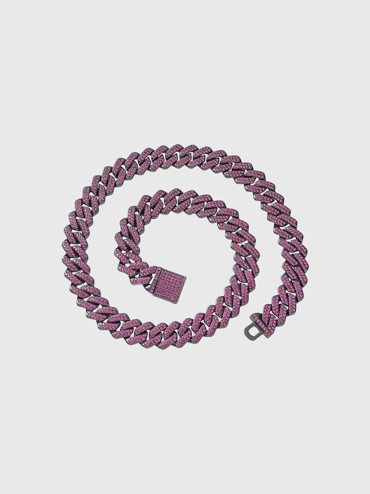 Brick Lane Metallic Beaded Industrial Choker Necklace - Purple