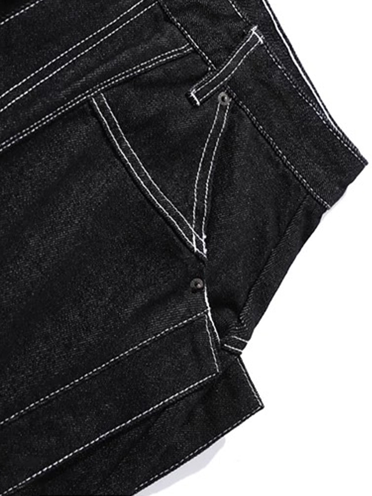 Brick Lane Wide-Leg Multi-Pocket Utility Cargo Shorts - Black