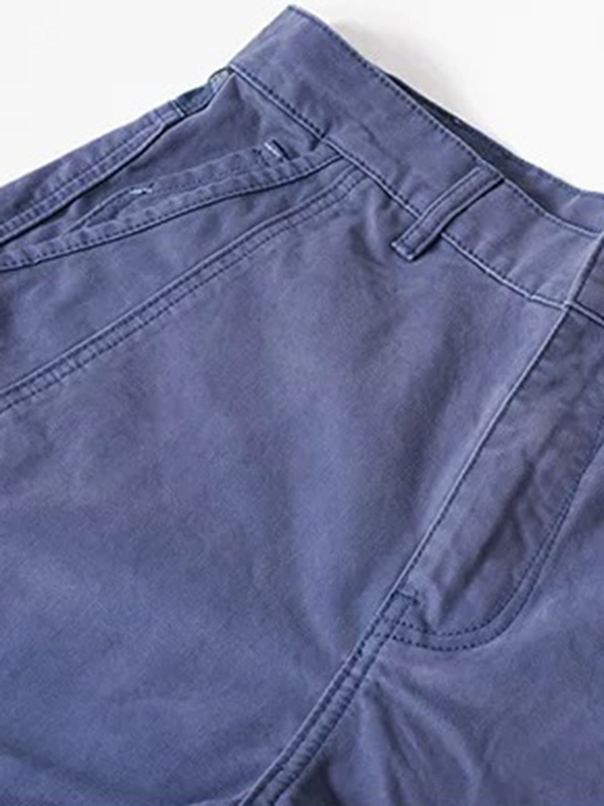 Brick Lane Curved Cut Check Plaid 3D Structured Jeans - Denim Blue