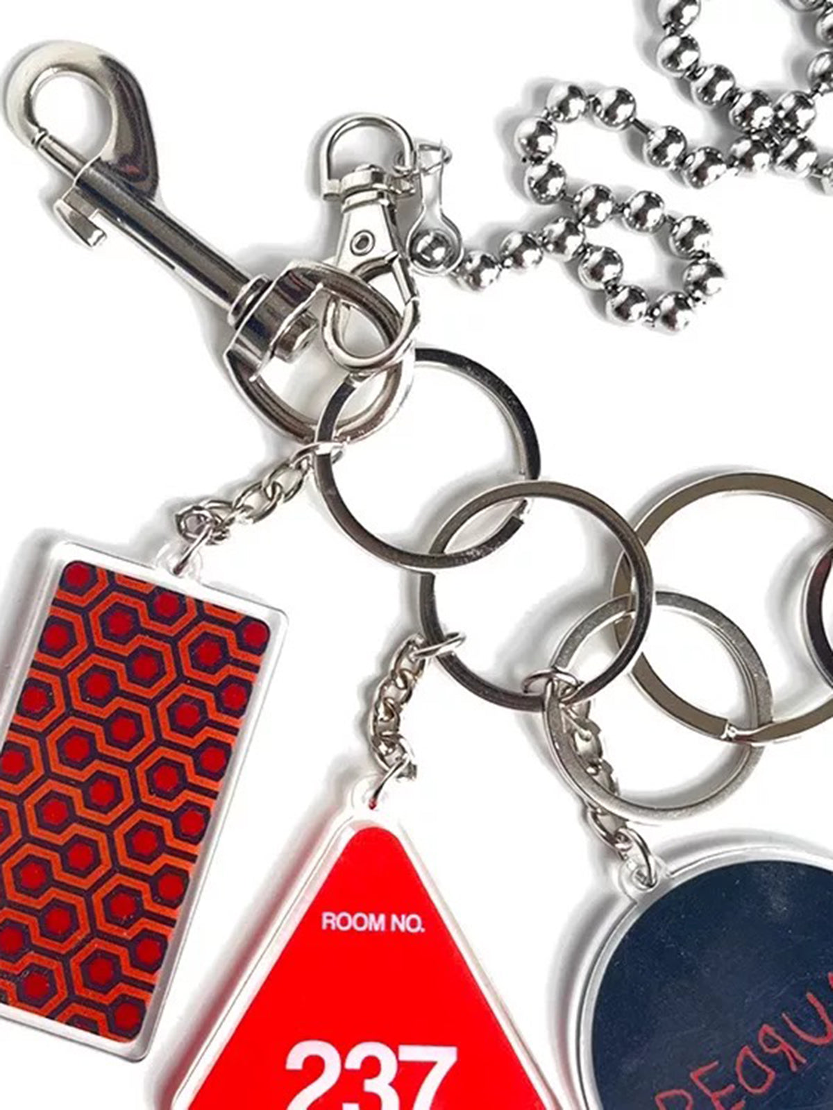 Brick Lane Multi-Layer Vintage Charm Badge Pants Chain - Silver