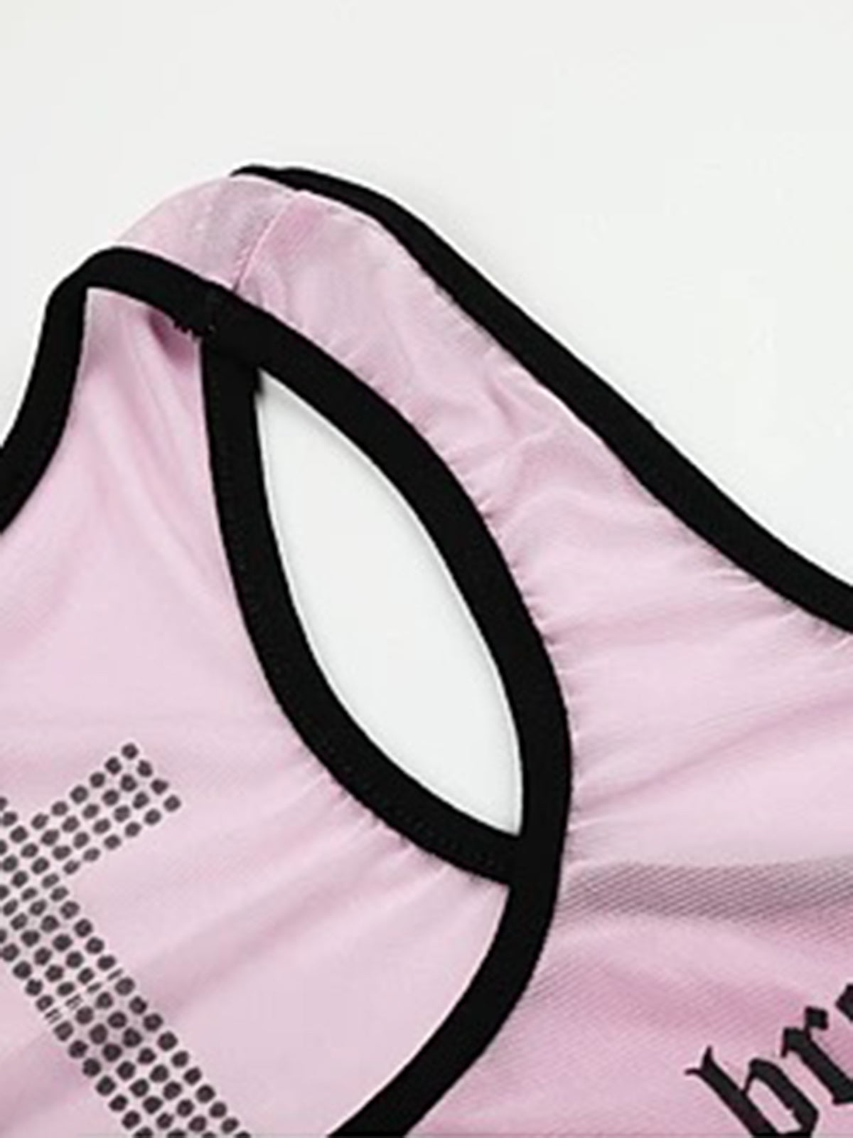 Brick Lane Skimming Rhinestone Mesh Sheer Tank Top - Pink