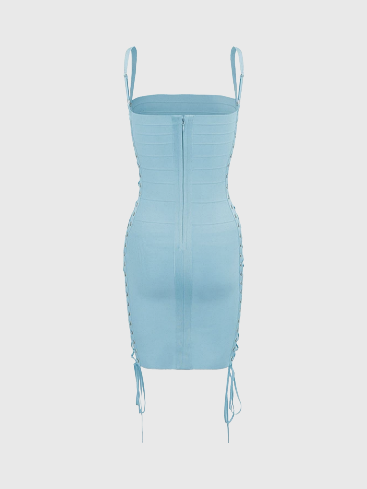 Brick Lane Skimming Cut Out Detail Cami Dress - Blue