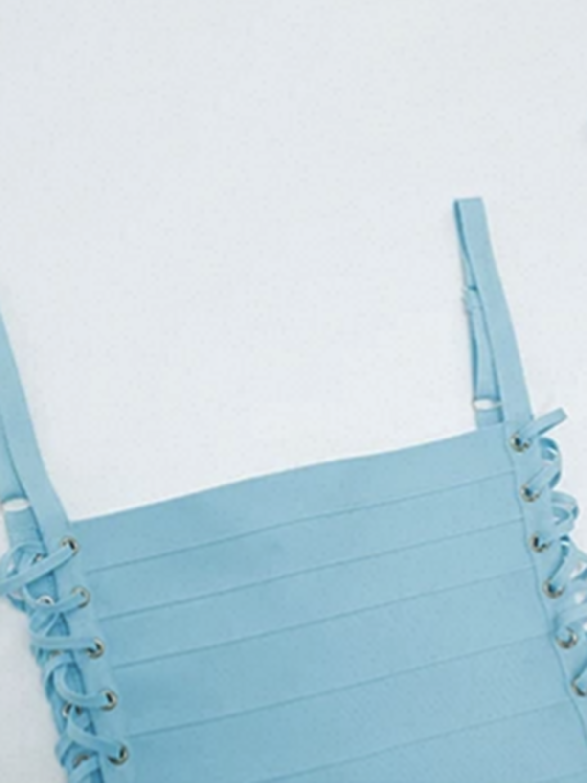 Brick Lane Skimming Cut Out Detail Cami Dress - Blue