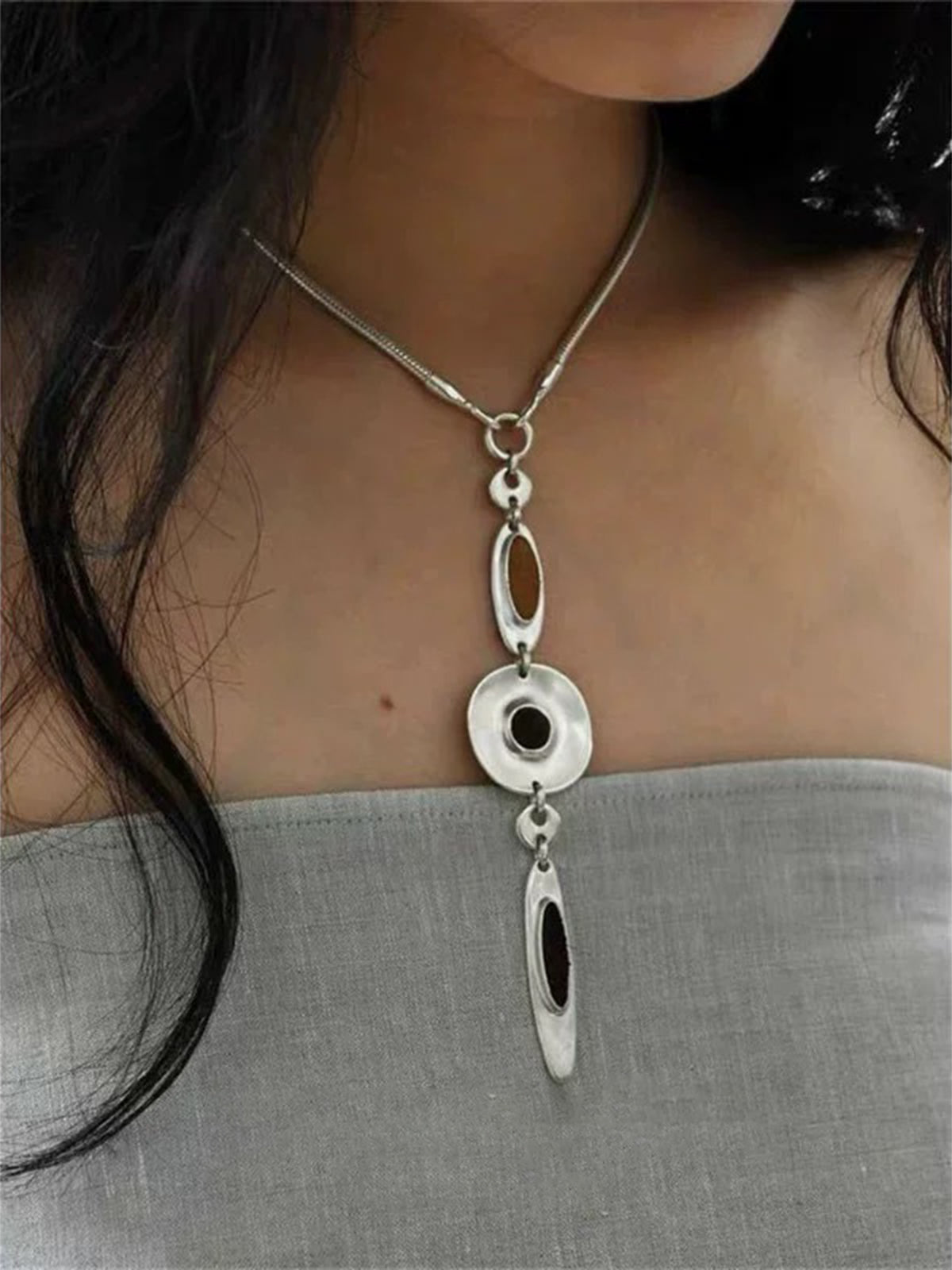 Brick Lane Dainty Vintage Charm Pendant Necklace - Silver