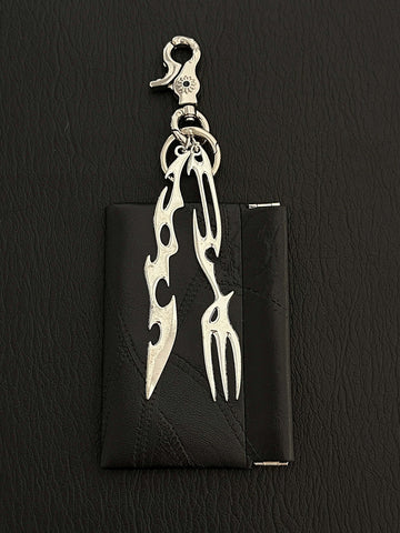 Brick Lane Standard Vintage Charm Pendant Pants Chain - Silver