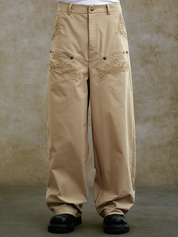 Shadow Stitch Cargo Pants - Coffee Brown