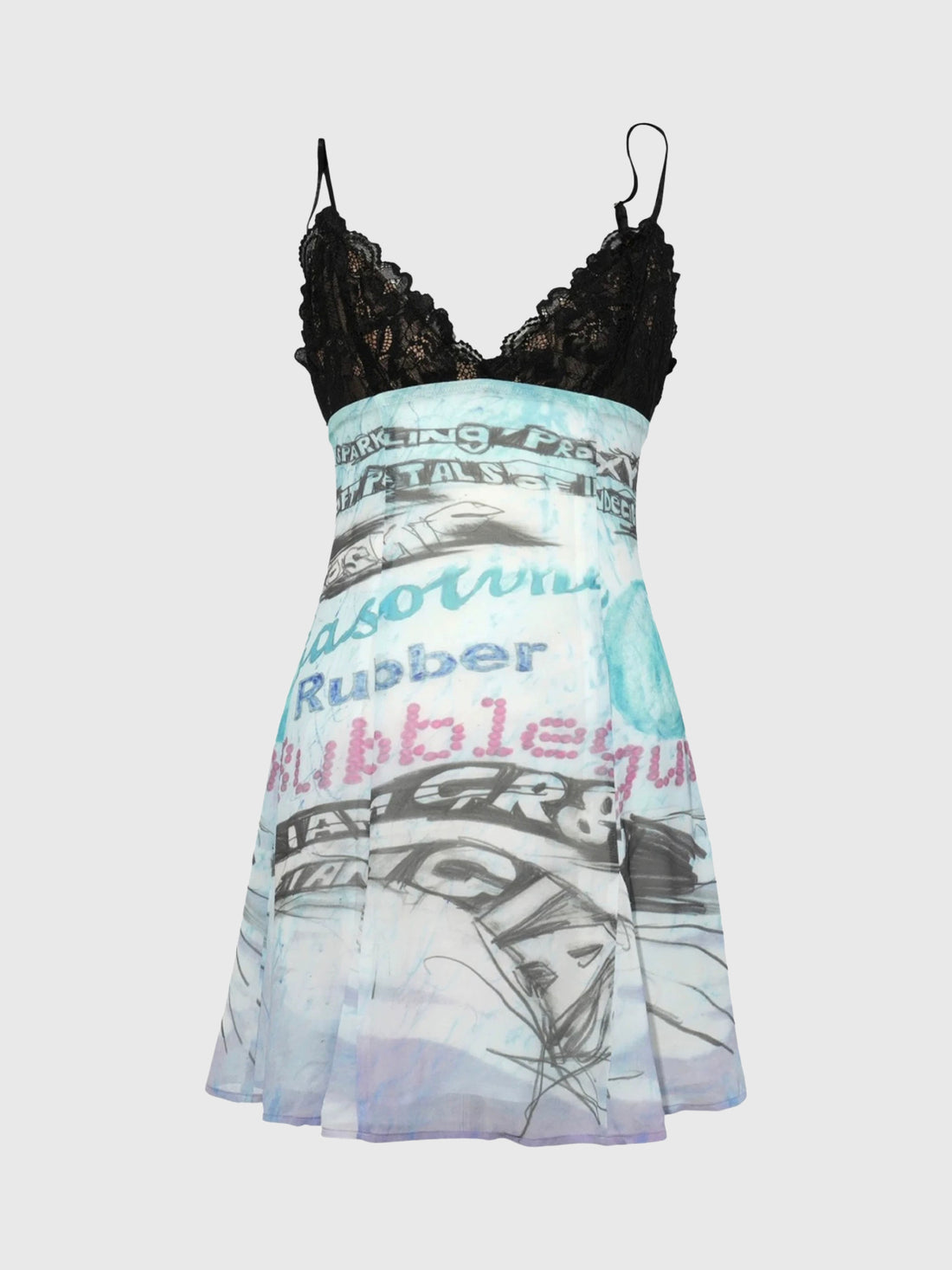 Blue Voltage Lace Dress - Cloud Blue