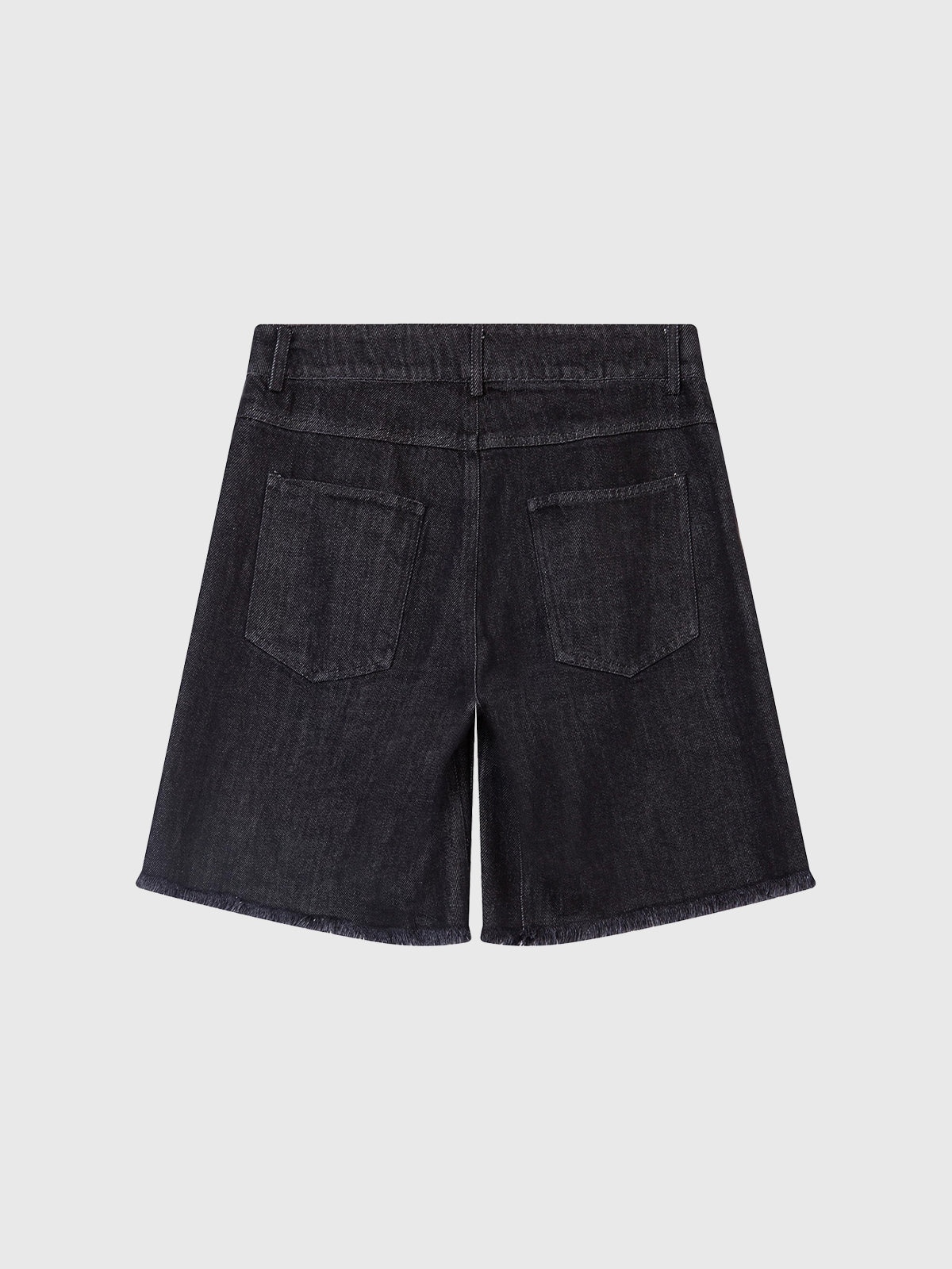 Glint Code Denim Shorts - Washed Black