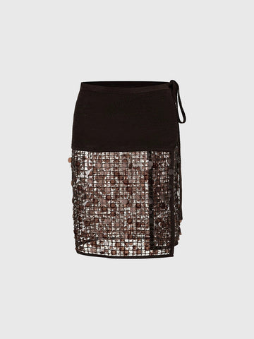 Sea Daughter Mesh Skirt - Cocoa Brown